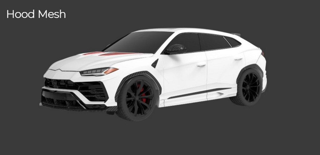 1016 Industries Carbon Hood Mesh for Lamborghini Urus Narrow