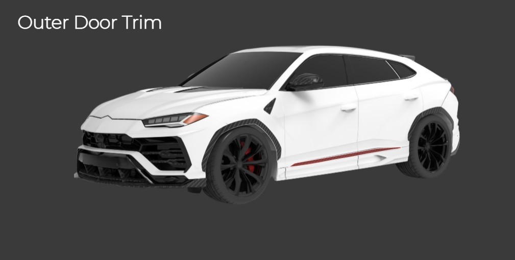 1016 Industries Carbon Outer Door Trim for Lamborghini Urus (2018-2020)