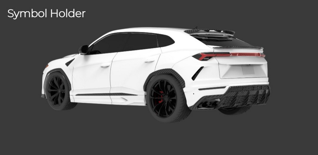 1016 Industries Carbon Rear Symbol Holder for Lamborghini Urus S / Performante (2018-2022)