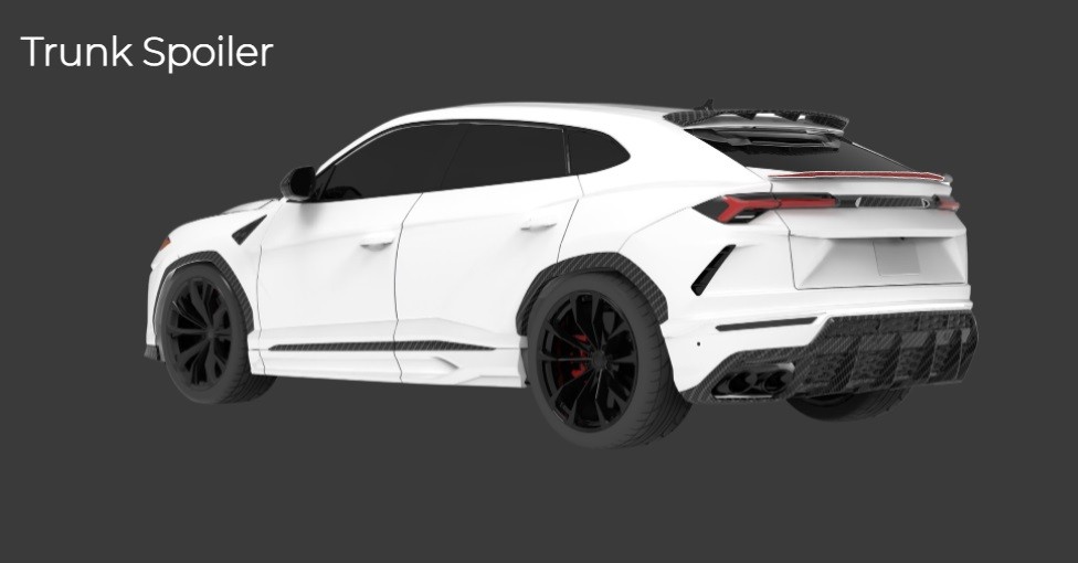 1016 Industries Carbon Trunk Spoiler for Lamborghini Urus Narrow