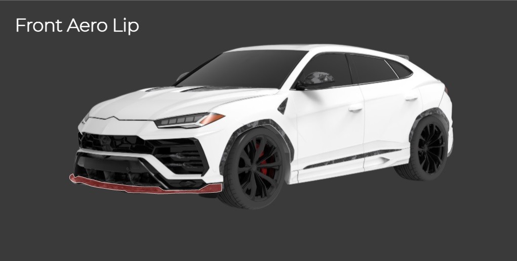 1016 Industries Front Aero Lip Forged Carbon for Lamborghini Urus (2018-2020)