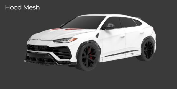 1016 Industries Forged Carbon Front Bumber Uprights for Lamborghini Urus Narrow