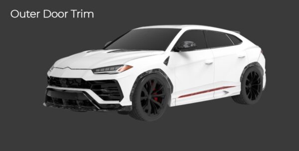 1016 Industries Forged Carbon Outer Door Trim for Lamborghini Urus Narrow
