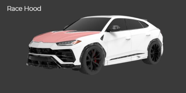 1016 Industries Forged Carbon Race Hood for Lamborghini Urus Narrow