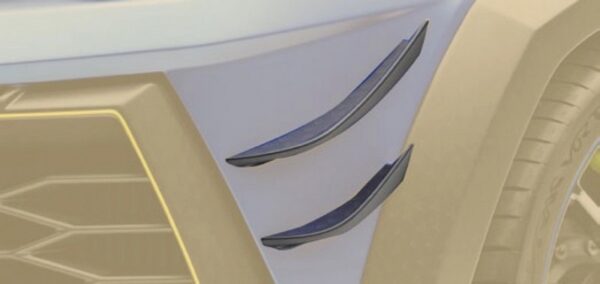 CPE Race Flaps for Mansory Wide body Front Bumper – Carbon for Lamborghini Urus