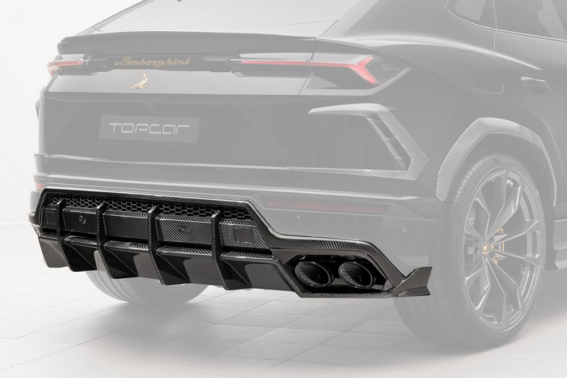 TopCar Designed Visible Carbon Fiber Diffuser for Lamborghini Urus