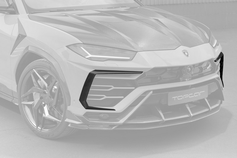TopCar Front Air Intake Splitter - Stealth Carbon Fiber (2 pcs) for Lamborghini Urus