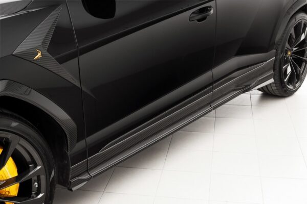TopCar Visible Carbon Fiber Side Skirt Extensions for Lamborghini Urus