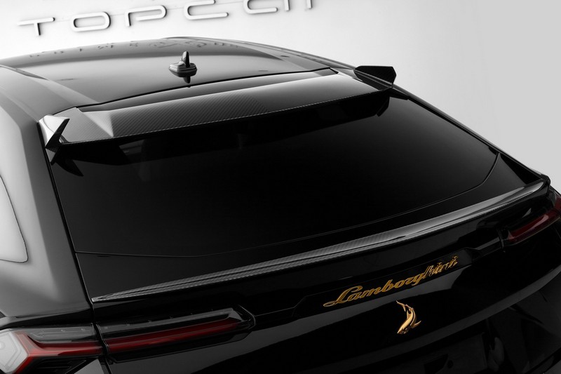 TopCar Visible Carbon Fiber Rear Spoiler Bottom for Lamborghini Urus