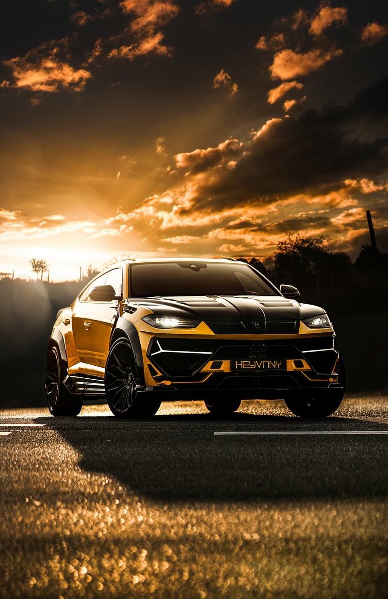 Keyvany Carbon Fiber Front Bumper LED Lights Housing with LED Lights for Lamborghini Urus