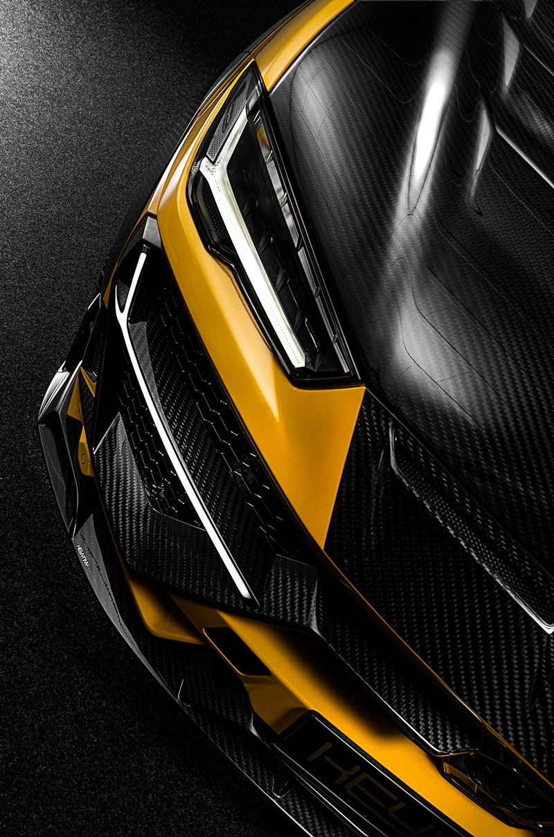 Keyvany Carbon Fiber Front Bumper LED Lights Housing for Lamborghini Urus