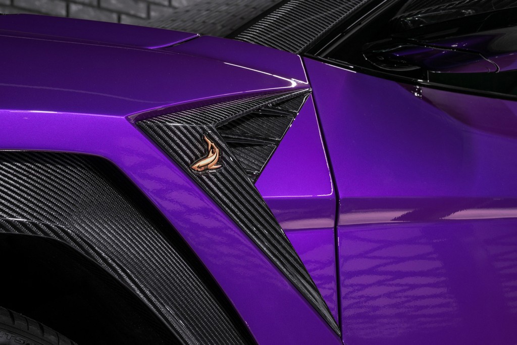 TopCar Carbon Gloss Side Splitter with Logo (2 pcs) for Lamborghini Urus R’EVO Limited Edition 2.0
