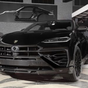TopCar Front Bumper Central Grille in Visible Carbon Fiber for Lamborghini Urus SE Light Pack