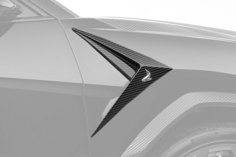 TopCar Side Splitter with Logo (2 Pcs) – Visible Carbon Fiber for Lamborghini Urus SE Light Pack