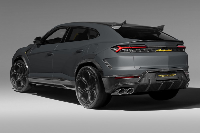 TopCar Side Splitter with Logo (2 Pcs) – Visible Carbon Fiber for Lamborghini Urus SE Light Pack