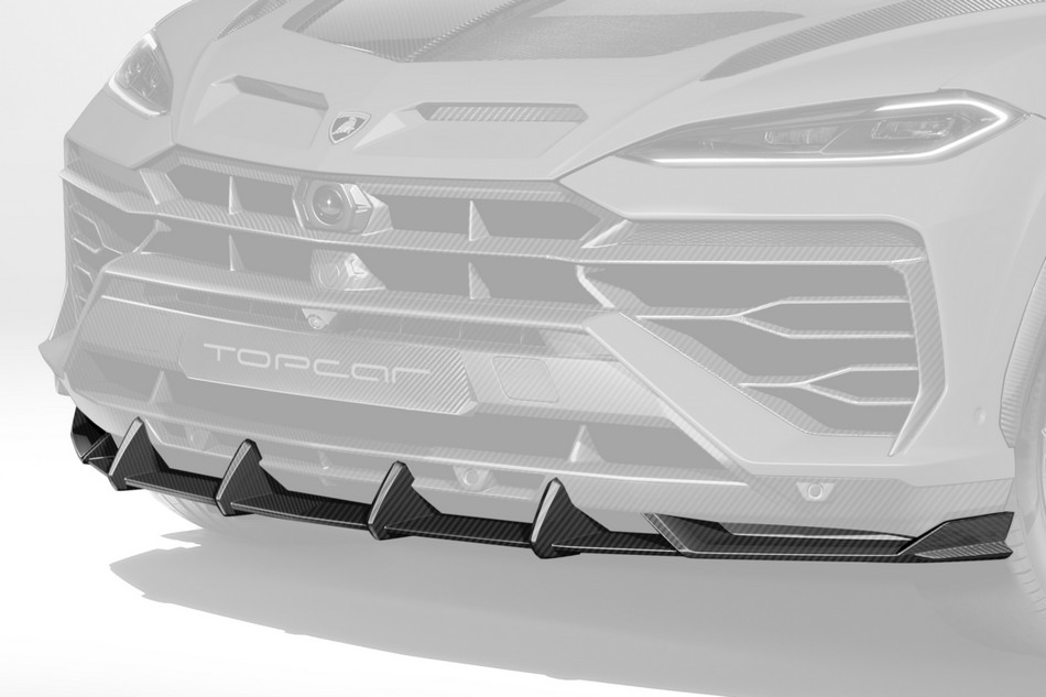 TopCar Visible Carbon Fiber Front Bumper Bottom Lip for Lamborghini Urus SE Light Pack